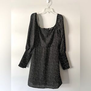 Mi ami. Black dress with white polka dots. Size - small